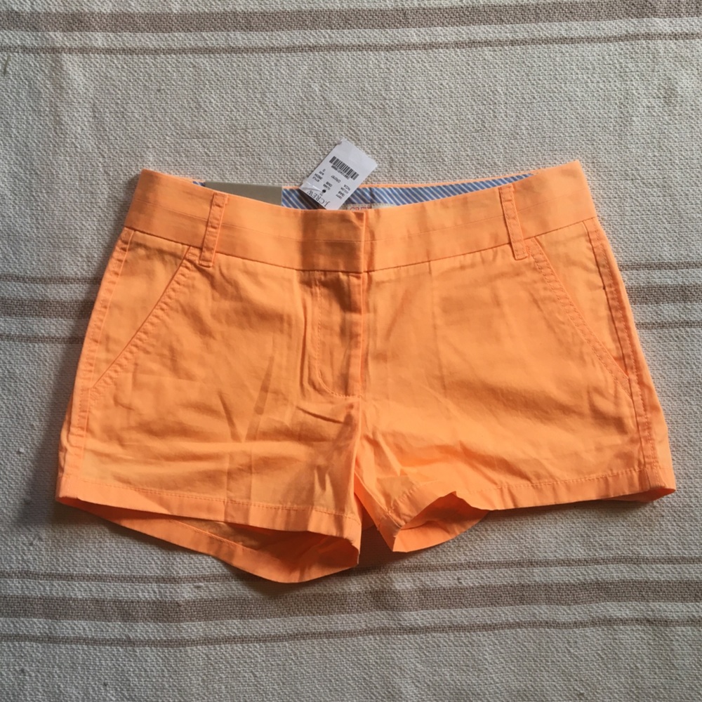 Bright orange J. Crew shorts